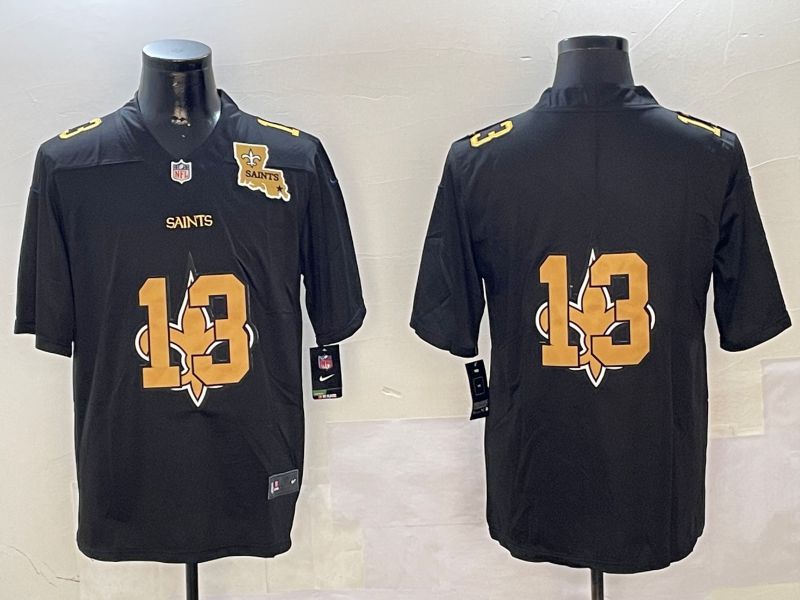 Men New Orleans Saints #13 No Name Black 2024 Nike Limited NFL Jersey style 01022->new orleans saints->NFL Jersey